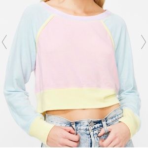 Dolls Kill pastel cropped sweatshirt